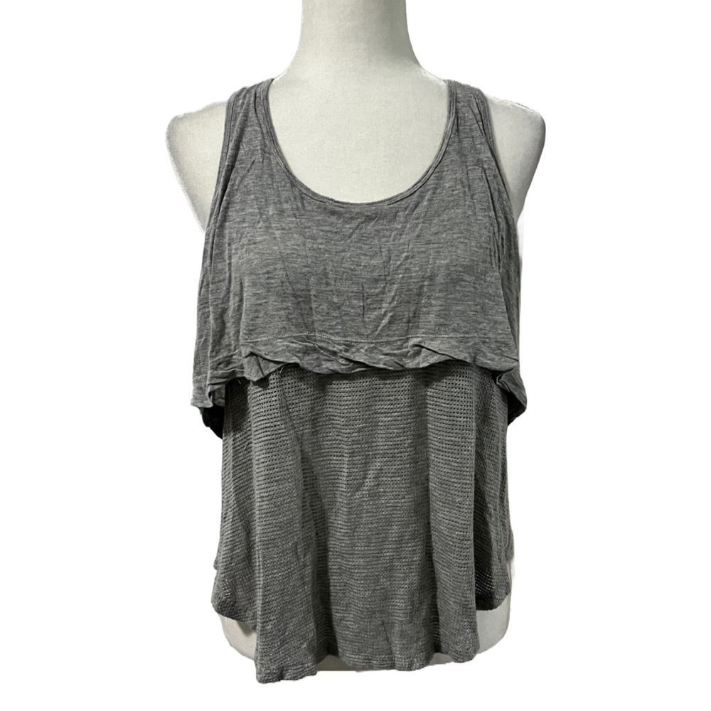 Nation LTD Jersey and Knit Mesh Racerback Tank